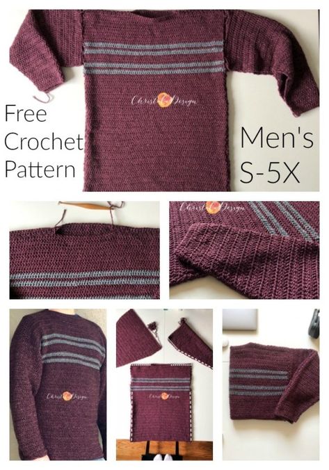 Easy Mens Knit Sweater Pattern Free, Men’s Sweater Crochet Pattern Free, Crochet Sweater Pattern Men, Crochet Sweater For Men Free Pattern, Mens Sweater Crochet Pattern, Mens Crochet Sweater Pattern Free, Crochet Sweater For Men, Mens Crochet Sweater, Crocheted Buttons