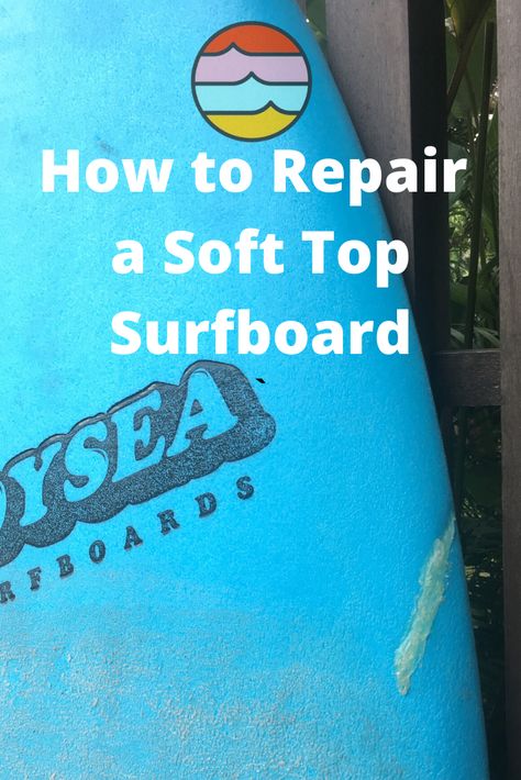 Repairing a foamie surfboard is a little different to your standard board - check out our guide and do it the right way! #soft top surfboard #foamie Foam Surfboard, Surfboard Repair, Learn To Surf, Repair Guide, Surf Trip, Wooden Boats, Soft Tops, Surfboard, Do It