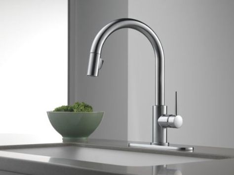 Kitchen ...Diamond Package Delta 9159-AR-DST Single Handle Pull-Down Faucet, Chrome Modern Sleek Kitchen, Touch Kitchen Faucet, Brushed Nickel Kitchen Faucet, Delta Trinsic, Best Kitchen Faucets, Touchless Kitchen Faucet, Stainless Kitchen Faucet, Stainless Kitchen, Pull Out Kitchen Faucet