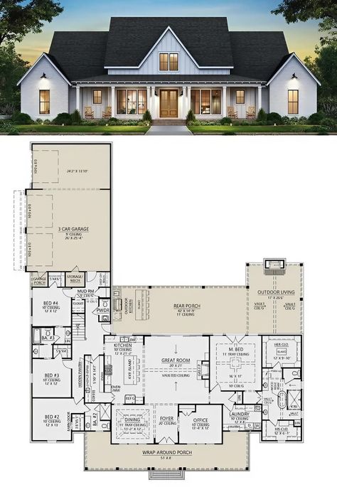 Unique House Features, American House Design, Pole House, American House, Bay House, House Features, Family House Plans, Unique Houses, Small Houses