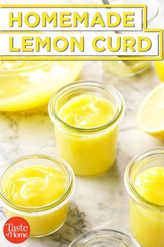 Citron Recept, Homemade Lemon Curd, Cake Filling Recipes, Lemon Curd Recipe, Lemon Dessert Recipes, Curd Recipe, Cake Fillings, Dessert Sauces, Monkey Bread