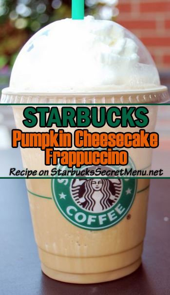 Starbucks Pumpkin Cheesecake Frappuccino! So rich and creamy. Dessert in a cup! Dessert In A Cup, Frappuccino Starbucks Secret Menu, Starbucks Hacks, Secret Starbucks Drinks, Frappuccino Recipe, Starbucks Secret Menu Drinks, Starbucks Coffee Drinks, Starbucks Menu, Starbucks Diy