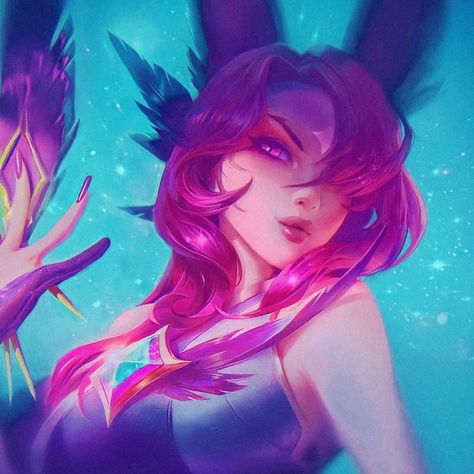 Xayah Pfp, Xayah Fanart, Xayah League Of Legends, League Of Legends Xayah, Star Guardian Xayah, Star Guardian Skins, Xayah Lol, Evelynn League Of Legends, Xayah And Rakan