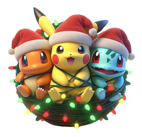 Christmas Pokemon, Christmas Wallpaper Iphone Cute, Pikachu Art, Christmas Canvas Art, Anime Christmas, Pokemon Party, Classy Christmas, Pokemon Collection, Pokemon Teams