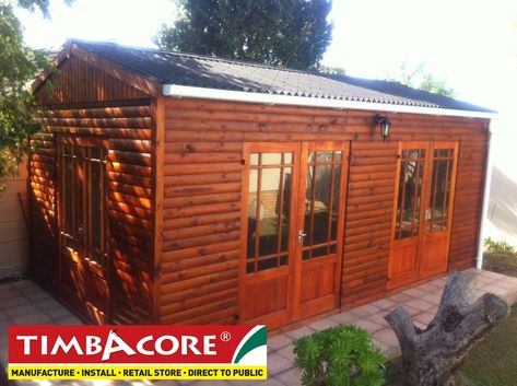 TIMBACORE Wendy House 3m x 6m used as a game/pool Room, all timber CCA Pressure Treated H3. Although your standard Wendy House walls are 1.8m high, we made these Walls 2.450m high, providing allot of volume inside! Pool Room, Wendy House, Pool Rooms, House Wall, Retail Store, Garage Doors, Outdoor Structures, Cabin, Pool