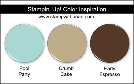 Stampin\' Up! Color Inspiration - Pool Party, Crumb Cake, Early Espresso Crumb Cake, Black Accessories, Basic Grey, Ink Pad, Halloween Cards, White Ink, Neutral Tones, Color Inspiration, Color Combos