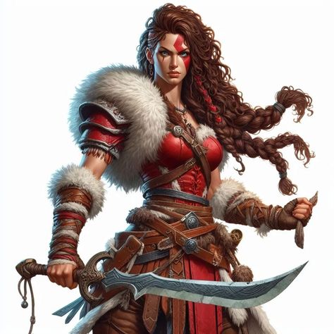 Female Kratos, Barbarian Princess, Female Warriors, Red Sonja, April 7, Female Character, Armor Concept, New Theme, Dnd Characters