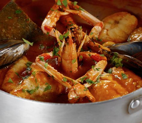 Foods From Spain, Dishes From Spain, Malaga Spain Food, Food From Spain Authentic, Catalan Seafood Stew, Cadaques Spain, Aubergine Dip, Roasted Mediterranean Vegetables, Moroccan Couscous