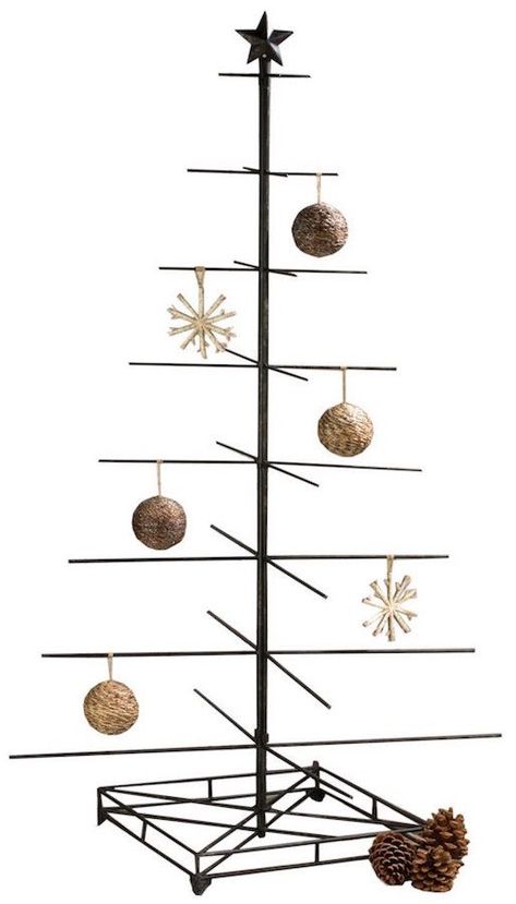 TALL ORNAMENT CHRISTMAS TREE - ELLEDecor.com Best Christmas Tree Stand, Christmas Tree Alternatives, Modern Christmas Trees, Christmas Tree Display, Bottlebrush Trees, Best Artificial Christmas Trees, Tree Display, Winter Celebration, Egyptian Design