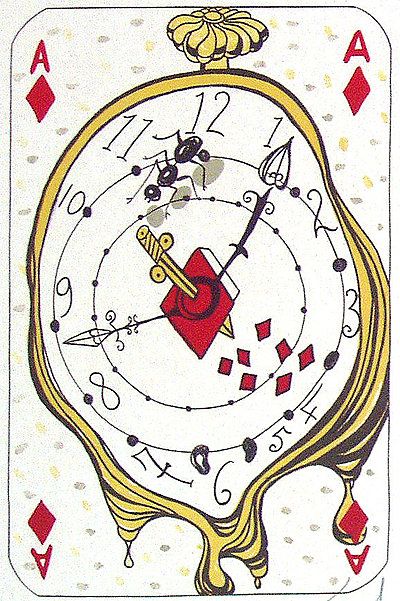 Ace of Diamonds - Salvador Dali Dali Paintings, Playing Cards Art, Ace Of Diamonds, Playing Cards Design, The Time Machine, What Next, Salvador Dali, Pin Up Art, Playing Card