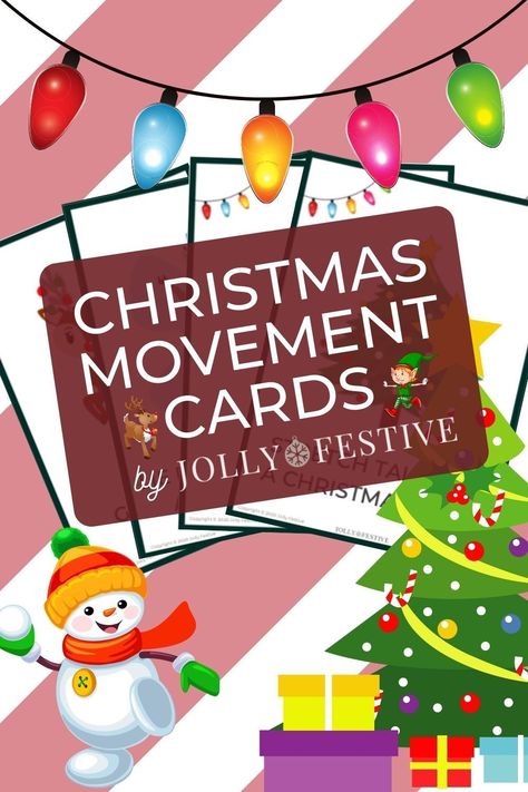 Christmas Movement Activities For Preschool, Gross Motor Christmas Activities For Preschoolers, Christmas Tree Gross Motor Activities, Simon Says Christmas Cards, Christmas Game Toddler, Preschool Christmas Movement Activities, Christmas Active Games, Christmas Physical Activities, Christmas Pe Activities