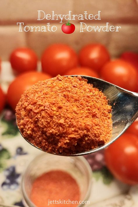 Dehydrate Tomato Skins and Make Tomato Powder - Jett's Kitchen Peeling Tomatoes, Dehydrating Tomatoes, Tomato Skins, Dehydrating Food Storage, Tomato Powder, Food Dehydration, Cinnamon Apple Chips, How To Thicken Soup, Canning Fruit