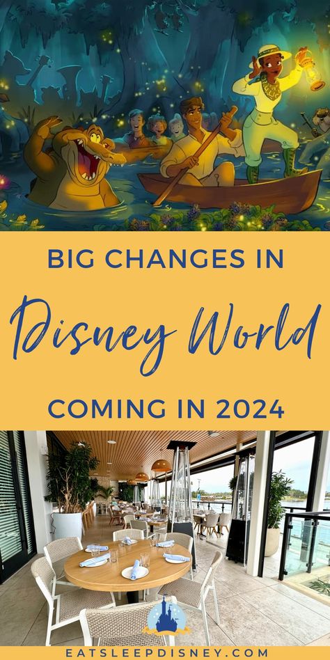 A lot has changed in Disney World over the past five years, and even more changes are coming soon!  With hotel transformations, new rides, and all the logistics that go into planning a trip to Walt Disney World, it can be confusing to navigate it all. So, we’re laying out everything you need to know about the biggest changes coming to Disney World in 2024, plus a few must-dos that recently opened.  Disney, Disney World, Eat Sleep Disney Changes Are Coming, Disney World Vacation Planning, Disney Trip Planning, Disney Rides, Disney Orlando, Disney World Florida, Disney World Parks, Walt Disney World Vacations, Disney Resorts