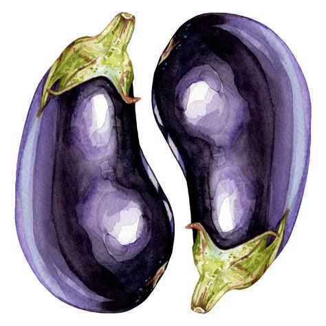 Hello and Happy Friday! 💖 Moving onto letter E for the A-Z fruits and veggies challenge! 🍆 Unfortunately I can't do all of the fruits and veggies as I want to do the most common ones so sometimes what might happen is that I skip some or some prompts only have one fruit and vegetable. This means today we only have this one eggplant. Eggplant is one of those vegetables that I haven't had a lot and I only know how to do a moussaka with it 😅 Let me know what dishes you like to make with an eggpl... Eggplant Illustration, Eggplant Art, Food Art Illustration, Veggie Art, Vegetable Illustration, Letter E, Plant Art, Fruits And Veggies, Happy Friday