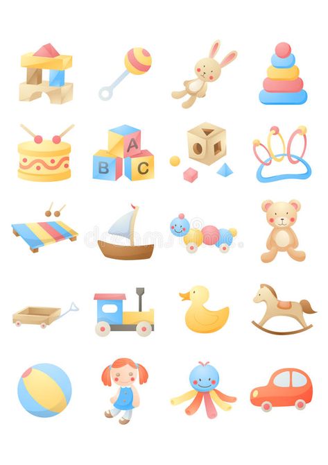 Baby Toys. Colorful pastel vector illustrations of baby toys. This can be used f , #spon, #pastel, #vector, #Colorful, #Baby, #Toys #ad Toys Illustration, Toy Drawing, Toy Illustration, Baby Goods, Colorful Baby, Kids Blocks, Baby Illustration, Boy Illustration, Toy Blocks