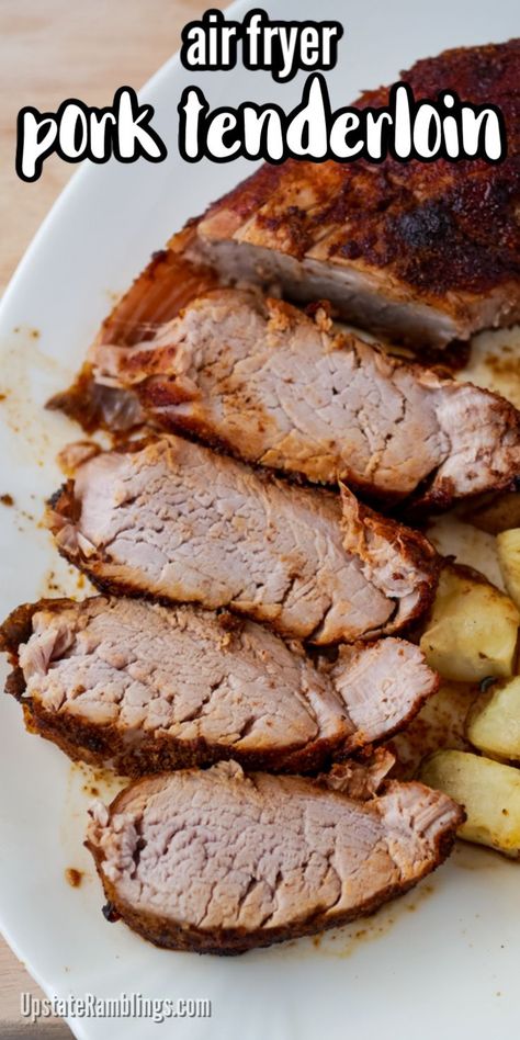 Air Fryer Pork Tenderloin, Air Fryer Recipes Pork, Air Fryer Pork, Tenderloin Roast, Air Fryer Cooking Times, Cooks Air Fryer, Best Air Fryer, Air Fried Food, Air Fryer Oven Recipes