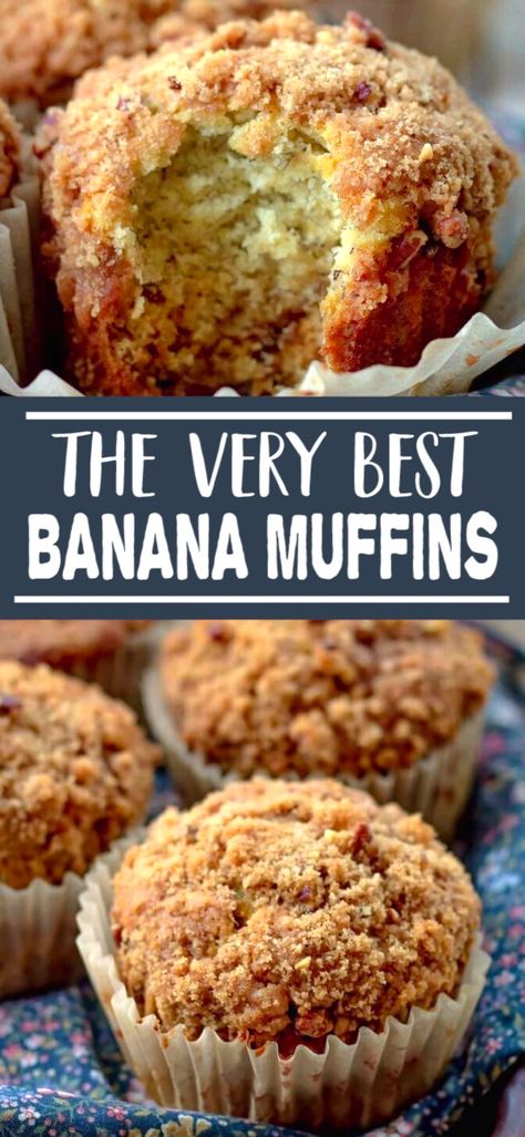 Banana Crumb Muffins Recipe, Banana Crumb Muffins All Recipes, Banana Muffins Crumb Topping, Moist Banana Bread Muffins Easy, Coffee Cake Banana Bread Muffins, Bannan A Nut Muffins, Mayo Banana Muffins, Easy Banana Nut Muffins Recipe, Banana Nut Muffins With Crumb Topping