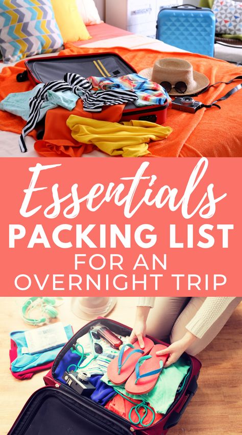 Packing List For Overnight Trip, Overnight Packing List Woman, Overnight Trip Packing, Overnight Trip Packing List, Overnight Bag Packing List, Overnight Bag List, Overnight Packing List, Cabin Packing List, Overnight Bag Essentials