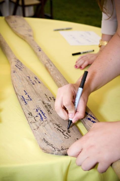 Guest book for a wedding..wouldn't that be cool with baseball bats? Houses Decor, Baby Shower Fishing, Lake Party, Nautical Bridal Showers, Lake Ideas, Fishing Wedding, Boy Baby Shower Ideas, Lake Houses, Nautical Wedding Theme