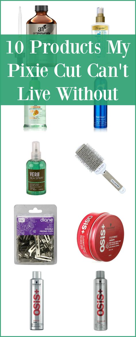 No matter my style of pixie cut (long bangs, short bangs, fauxhawk), these are my 10 must-have styling products for pixies. And yes, I use them all. Pixie Cut With Long Bangs, Brunette Pixie, Long Pixie Hairstyles, Pixie Cut Styles, Long Pixie Cuts, Hair Brunette, Short Hair Pixie Cuts, Pixie Styles, Long Pixie