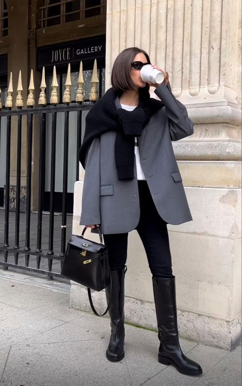 Fall Fashion Outfits Casual, Blazer Outfits For Women, London Outfit, Looks Street Style, Autumn Street Style, Outfit Look, Casual Work Outfits, Blazer Outfits, 가을 패션