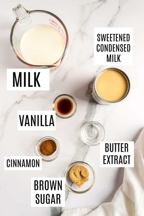 Condensed Milk Creamer Recipes, Diy Coffee Creamer Sweet Condensed Milk, Caramel Macchiato Creamer Recipe, Easy Coffee Creamer, Cinnamon Coffee Creamer, Caramel Macchiato Creamer, Flavored Coffee Creamer Recipes, Homemade Caramel Macchiato, Pumpkin Spice Creamer Recipe