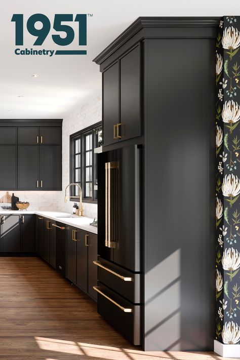 While classic white shaker cabinets and natural wood tones have long dominated interior design, there's a rising trend that's capturing the hearts of designers and homeowners alike – black cabinets. Bold, sophisticated, and undeniably stylish, black cabinets offer a versatile canvas to express unique design sensibilities while making a striking statement. ⚫🖤⬛
📌 Save this Pin
🔗 Explore the enduring elegance of black cabinets
📸 Featured Cabinetry: Belcourt Painted Black
#1951Cabinetry Two Tone Kitchen Cabinets Black, Artisan Range Hood, Black Shaker Kitchen, Black Shaker Cabinets, Drinks Cupboard, Kitchen 2025, Black Fridges, Black Stainless Appliances, Black Refrigerator