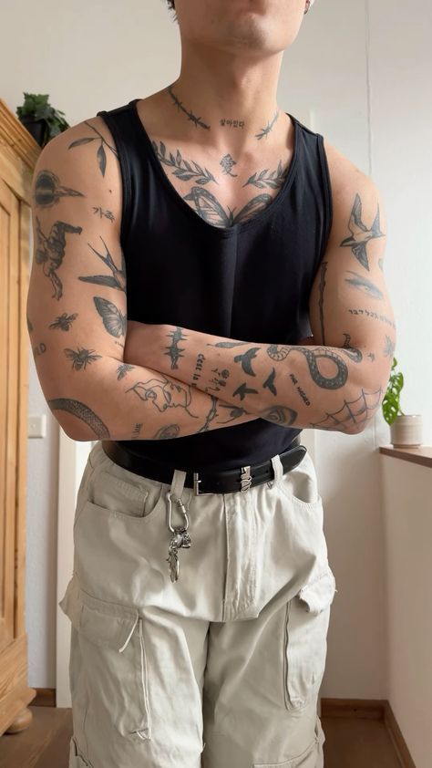 Tattoo Men Patchwork, Arm Patchwork Tattoo, Switzerland Style, Activewear Photoshoot, Tattoo Placements, Tattoos Inspo, Movie Tattoo, Plant Tattoo, 3d Tattoos