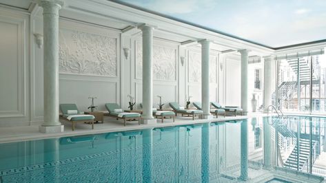 Shangri-La Hotel, Paris, France - Hotel Review | Condé Nast Traveler Rich Interior, Shangri La Paris, European Hotel, Hotels In Paris, Piscina Interior, Indoor Pools, Indoor Swimming Pool, Shangri La Hotel, Dream Pools