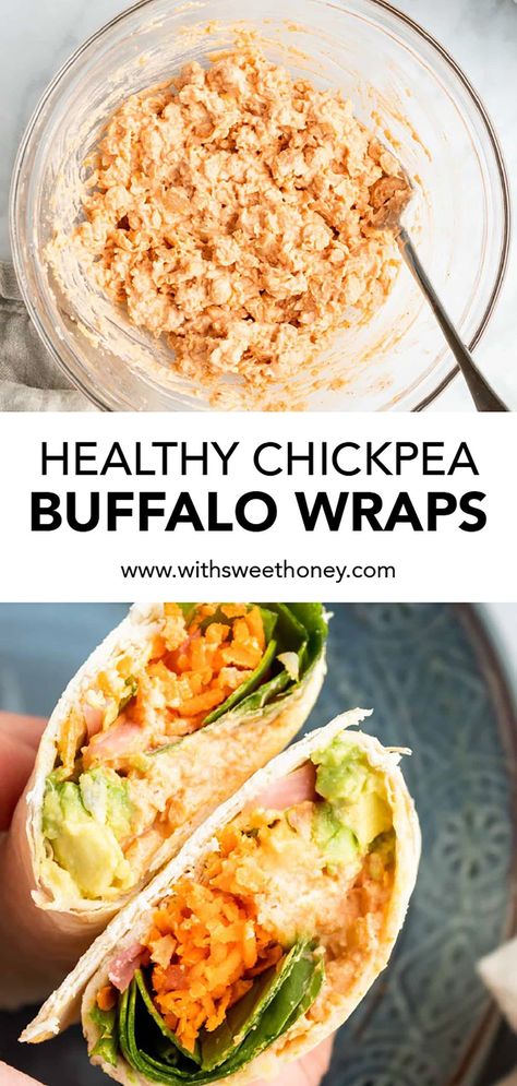 Chickpea Buffalo, Quinoa Wrap Recipes, Healthy Lunch Wraps, Vegetarian Wraps, Buffalo Chickpea, Gluten Free Sandwiches, Gluten Free Wraps, Lunch Wraps, Vegan Wraps