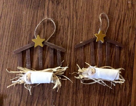 Nativity Decorations, Sticks Crafts, Christmas Sunday School, Jesus Crafts, Sunday School Crafts For Kids, Preschool Christmas Crafts, Christmas Kindergarten, Christian Crafts, Kids Christmas Ornaments