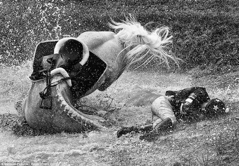 Fall of a steed Horse Art Ideas, Horse Art Drawing, Country Photography, Rough Riders, Eventing Horses, Award Winning Photography, English Riding, Funny Horse, Horse Jumping