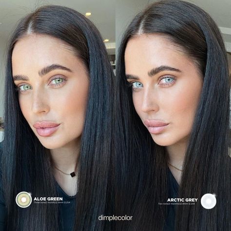 @paigeyroyal in our Aloe Green and Arctic Grey lenses 🌟 Which do you love more? ⁠ ⁠ 🔎 Available in prescription ♻️ One & Three month wear time⁠ ✅ FDA and TGA certified⁠ 💧 Designed for comfort⁠ ⁠ ⁠ #dimplecolor #colouredcontacts #colorcontacts #contactlens #coloredcontacts #colouredeyes #blueeyes #greeneyes Blue Contact Lenses, Aloe Green, Green Contacts, Blue Contacts, Contact Lenses Colored, Love More, Colored Contacts, Grey Lenses, Contact Lenses