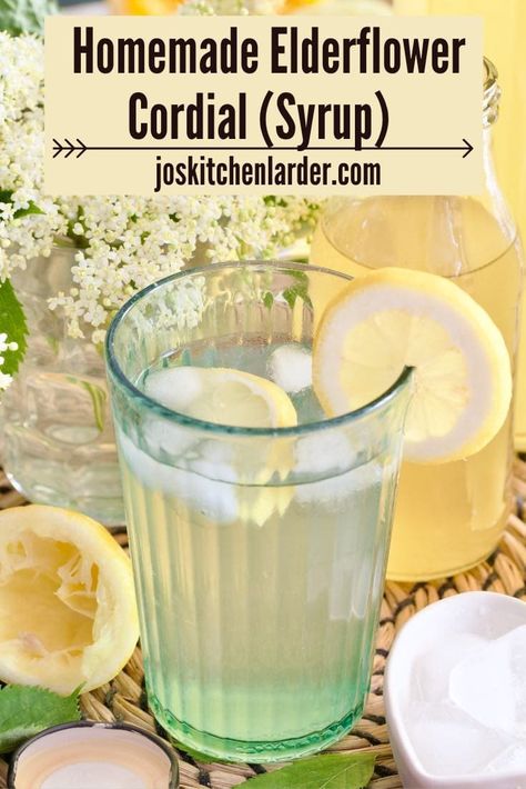 Homemade elderflower syrup or cordial is simply a must for that sweet and fragrant taste of early summer! Simple to make and oh so refreshing, make sure not to miss a chance of making your own as elderflower season is only fleeting. #elderflowercordial #elderflowersyrup #homemadepreserves #seasonalfood #foraging Elderflower Syrup Recipe, Elderflower Recipes, Summer Party Drink, Elderflower Syrup, Cordial Recipe, Syrup Recipes, Elderflower Cordial, Summer Drink Recipes, Syrup Recipe