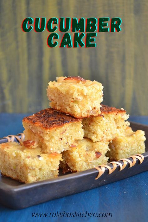 Cucumber Cake, Eggless Cake, Cucumber Recipes, Nutritious Snacks, Sin Gluten, Healthy Desserts, Food Design, Goa, How To Make Cake