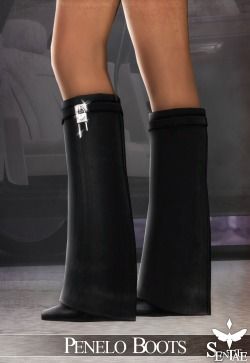 For this month's collection I was in the mood to go a bit more luxe, a bit more premium, a bit more... Bijou! Inspired by one of my favourite sims, International Superstar Sugar Bijou, I wanted to ma… Sims 4 Shark Boots, Sims Cc Boots, Boots Sims 4 Cc, Sims 4 Cc Boots, Sims 4 Boots, Shark Boots, Givenchy Shark, Fur Heels, Heritage Fashion