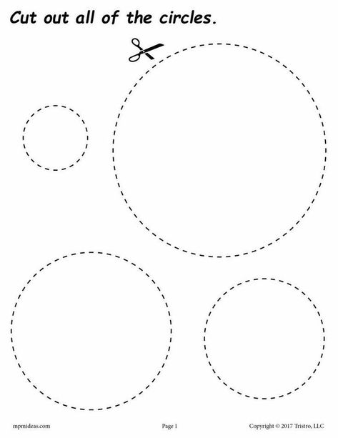 Circles Curriculum, Shape Coloring Pages, Printable Circles, Printable Shapes, Homeschool Preschool Activities, Tracing Worksheets Preschool, Kids Worksheets Preschool, Shapes Preschool, Preschool Fine Motor