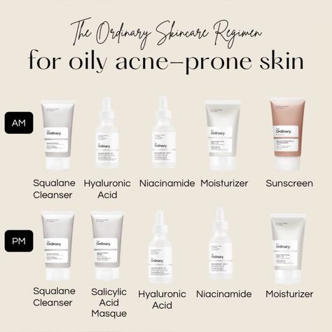 The Ordinary Skincare Routine for Oily skin The Ordinary Acne, Ordinary Skincare Routine, Acne Prone Skin Care Routine, Skincare Routine For Oily Skin, Routine For Oily Skin, The Ordinary Skincare Routine, Back Acne, Ordinary Skincare, Acne Prone Skin Care