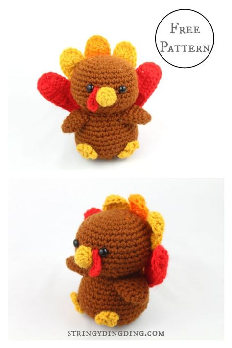 Turkey Amigurumi Free Crochet Pattern Free Turkey Crochet Pattern, Turkey Crochet Pattern Free, Crochet Turkey Pattern Free, Thanksgiving Crochet Patterns Free, Mermaid Tail Blanket Crochet Pattern, Thanksgiving Crochet Patterns, Crochet Thanksgiving, Yarn Projects Crochet, Mermaid Tail Blanket Crochet