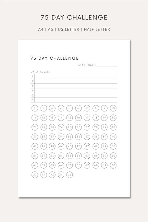 75 Day Challenge Printable Habit Tracker Download Goal Challenge Tracker 75 Days Habit Printable Goals Journal for Fitness Goals Tracker - Etsy Canada in 2024 | Goal journal, Goal tracker, Habits 75 Day Challenge Tracker, 75 Days Challenge, 30 Day Challenge Tracker, Habit Tracker Printable Monthly, 75 Day Challenge, Goals Journal, Goals Tracker, Printable Habit Tracker, Tracker Free