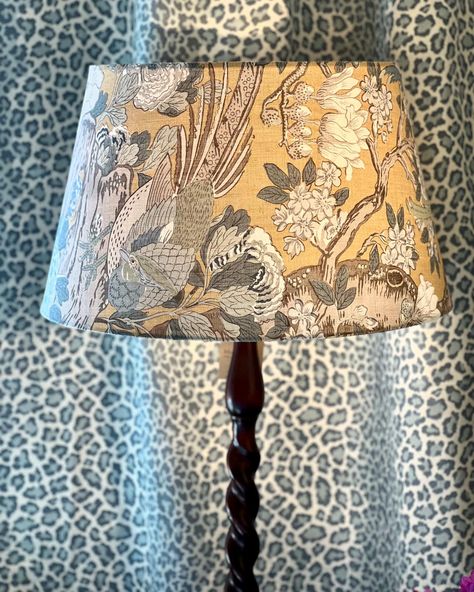 Happy Friday! 🐆🩵 GP & J Baker Shade $425 Vintage Barley Twist Lamp $395 www.mrsrobinson.co.nz Gp&j Baker, Barley Twist, Barley, Happy Friday, Twist, Shades