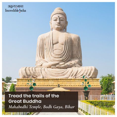 https://www.instagram.com/p/CDjLCwggjva/?igshid=7yd3x6co04xt Bodh Gaya Temple Bihar, Bodh Gaya Temple, Mahabodhi Temple Bodhgaya, Bodhgaya Temple, Buddha Gaya, Bihar Tourism, Buddha India, Mahabodhi Temple, Gaya Bihar