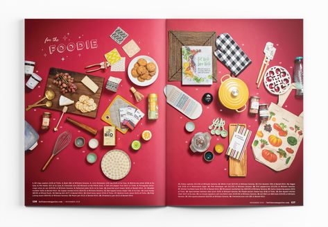 Baltimore Magazine. November 2018. Gift Guide. Photography by Christopher Myers. Gift Guide Photography, Gift Guide Magazine, Magazine Spreads, Drink Photography, Food Drink Photography, Gift Guides, Editorial Design, Spreads, Baltimore