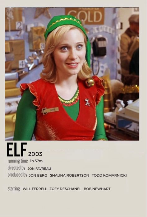 Elf Movie Poster, Jon Favreau, Iconic Movie Posters, Peter Dinklage, Elf Movie, Will Ferrell, Zooey Deschanel, Fantasy Romance, Iconic Movies