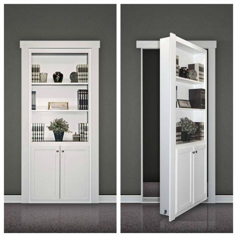 Article Image Murphy Doors, Hidden Rooms In Houses, Hidden Door Bookcase, Bookshelf Door, Murphy Door, Hidden Doors, Bookcase Door, Secret Room, Door Diy