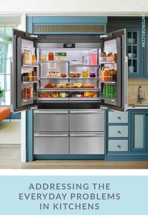 Addressing the Everyday Problems in Kitchens-SKS Appliances #interiordesign #kitchen #appliances #sksappliances #kitcheninspo #designinspiration #everydayproblems #improve #wellness #cooking #kitchendesign #addressingproblems #inspo Refrigerator Goals, Signature Kitchen Suite, French Buildings, Refrigerator Panels, Bath Trends, Kitchen Suite, Stainless Steel Panels, Luxury Appliances, Kitchen Appliances Refrigerators