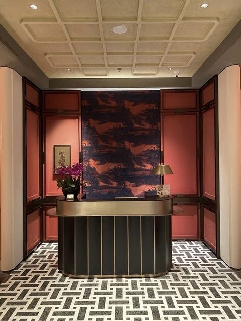 Reception Counter, Contemporary Chic, Service Station, False Ceiling, Reception Desk, Bar Design, Architecture Design, Art Deco, Restaurant