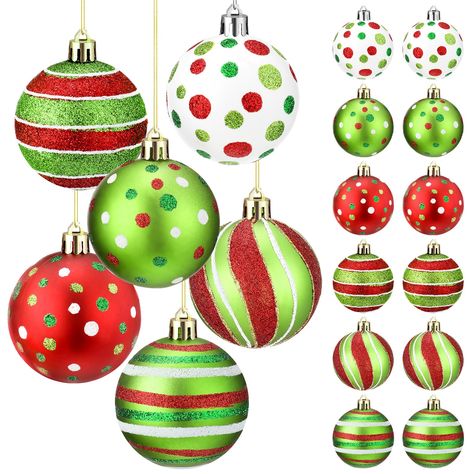 PRICES MAY VARY. Christmas Ornaments: this package comes with 12 pieces of Christmas ball ornaments, designed in 6 styles and each style has 2 pieces; The generous quantity is ideal for decorating larger spaces, Christmas trees or for giving out as gifts to family and friends Durable and Long Lasting Material: these mini Christmas ornaments are designed with quality plastic material, light in weight, ensuring its durability and fade resistance; Unlike glass ornaments, these plastic balls won't s Mini Christmas Tree Ornaments, Candy Cane Ornaments, Mini Christmas Ornaments, Plastic Christmas Tree, Peppermint Christmas, Christmas Ball Ornaments, Christmas Balls Decorations, Xmas Tree Decorations, Ball Decorations