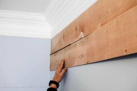 Use underlay plywood, stripped down on the table saw, as ship lap for you wall treatments......d. How To Plank, Diy Plank Wall, Shiplap Feature Wall, Cheap Basement Remodel, Shiplap Wall Diy, Basement Remodel Diy, Ship Lap, Shiplap Wall, Diy Shiplap