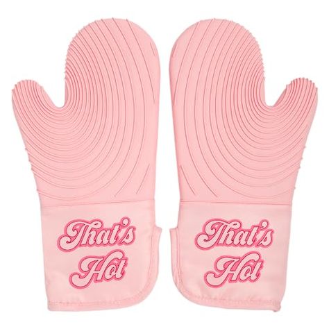 Paris Hilton That's HOT Pink Oven Mitt Set, Heat Resistant Pot Holders Featuring Non-Slip Textured Silicone Grips, 2-Piece Set, Pink Pink Oven Mitts, Paris Hilton Kitchen, Hot Pink Kitchen, Pink Oven, Girly Kitchen, Goth Apartment, Luxury Wishlist, Y2k Decor, Girl Apartment Decor